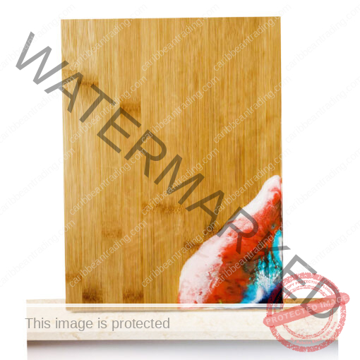 Medium Bamboo Cutting Board with Resin Ocean Wave Art - Image 4