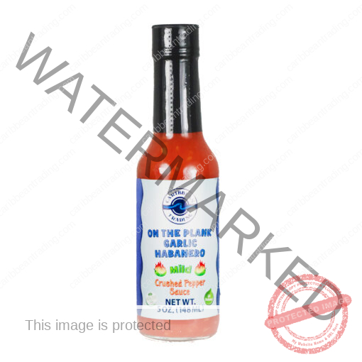 On the Plank Garlic Habanero Crushed Pepper Sauce 2×2 on the plank