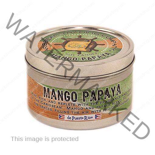 Mango Papaya 7oz. Travel Tin Eco Candle