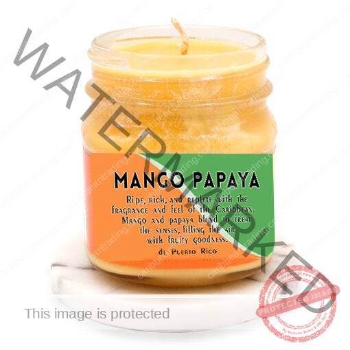 Mango Papaya Soy Candles - 8 oz. Mason Jar