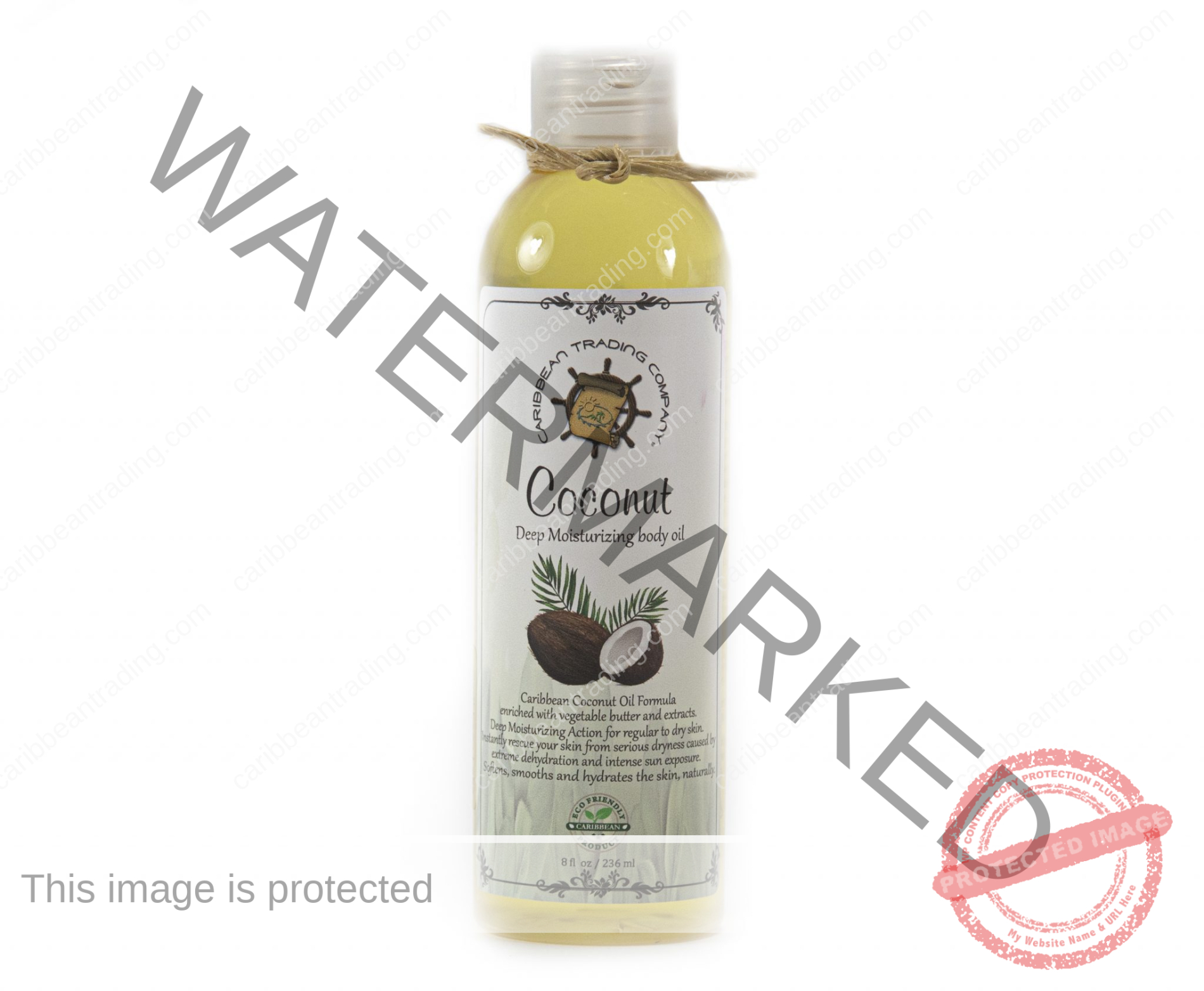 Coconut Body Oil 8 oz. Caribbean Trading Company