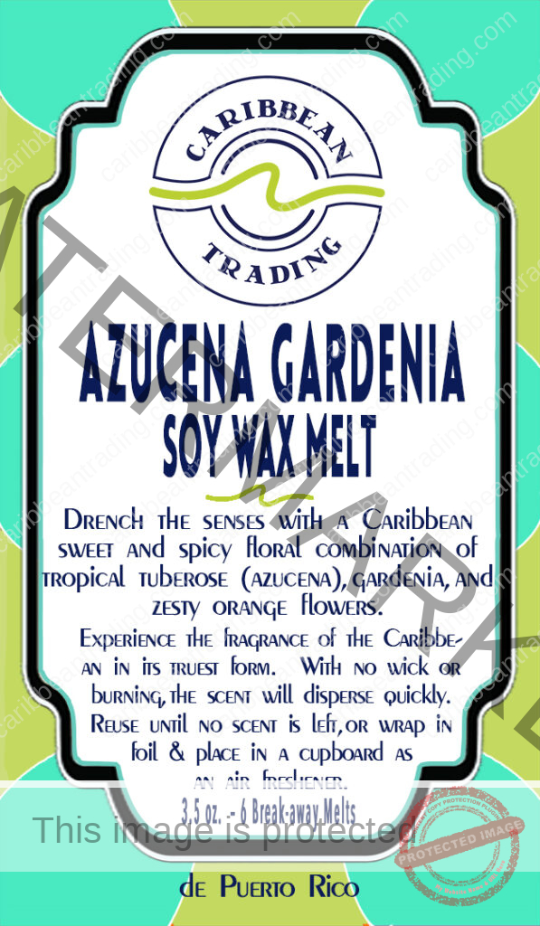 Azucena Gardenia Soy Wax Melt Scented Wax Melts Puerto Rico