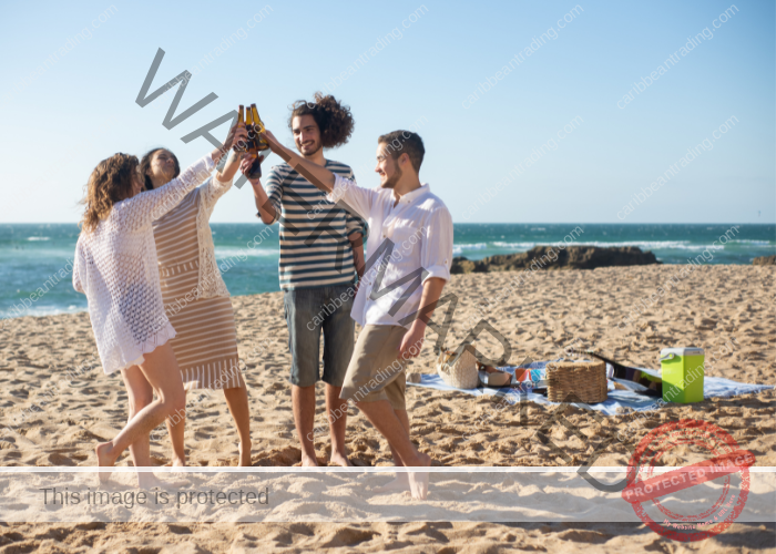 friends in the beach