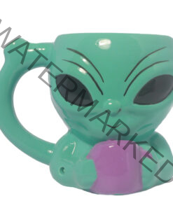 Green Alien Drinking Mug Pipe